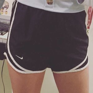 Black and white nike shorts size M